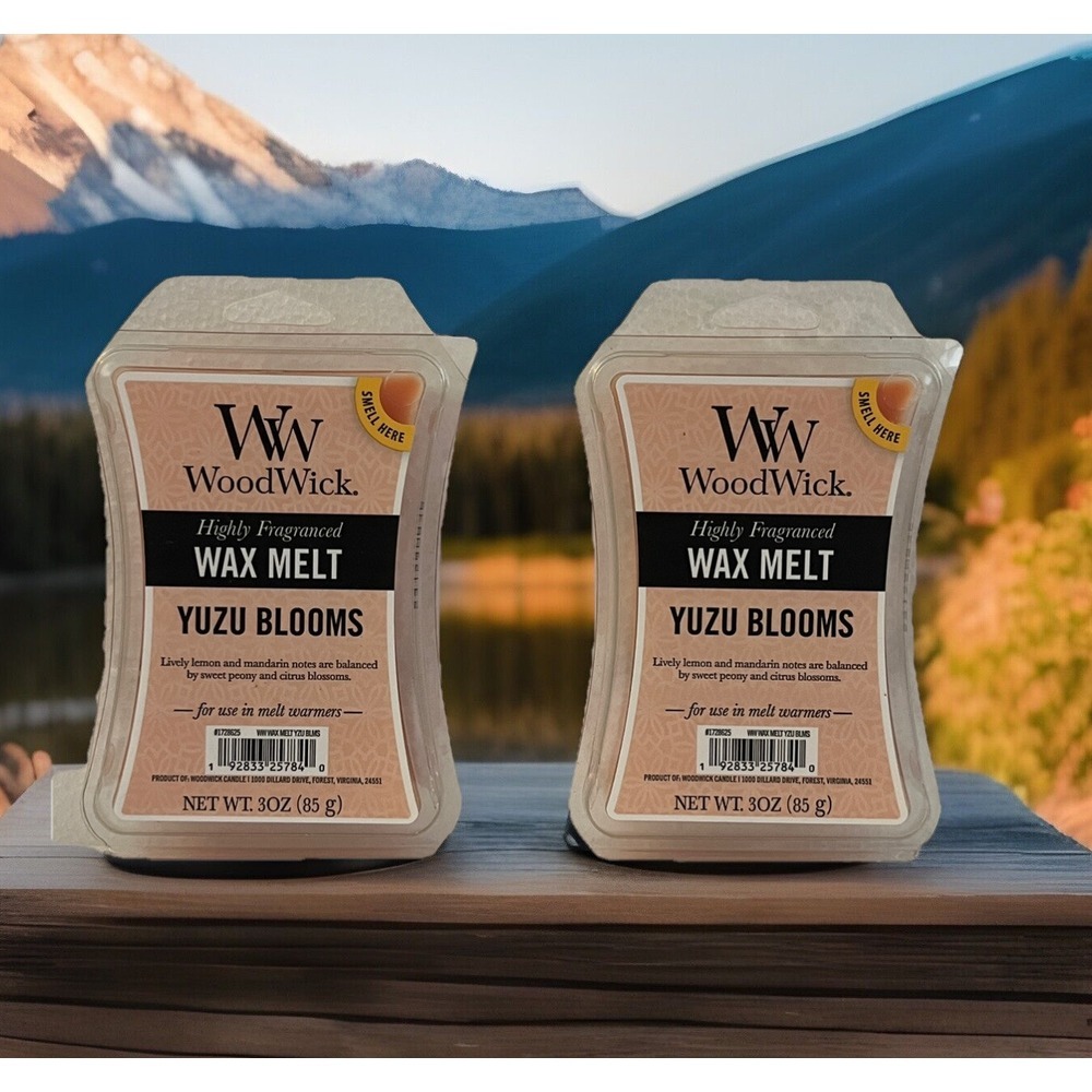 Yankee Candle WoodWick‎ YUZU BLOOM Fragrance Wax Warmer Melts 2 Pack